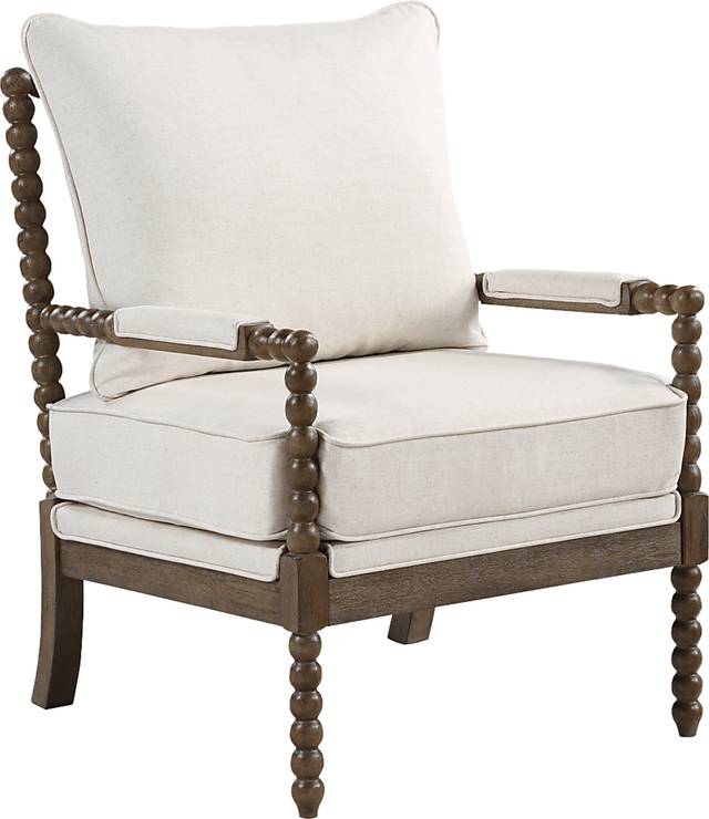 Ayleen Cream Accent Chair - Thumbnail - Image 1