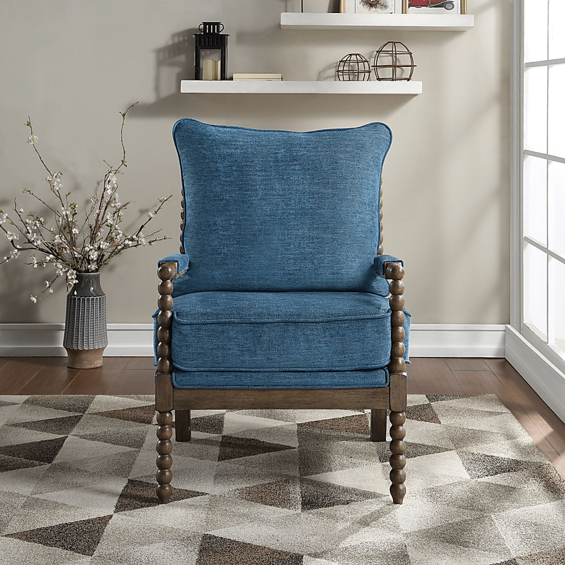 Ayleen Navy Accent Chair - Image 2