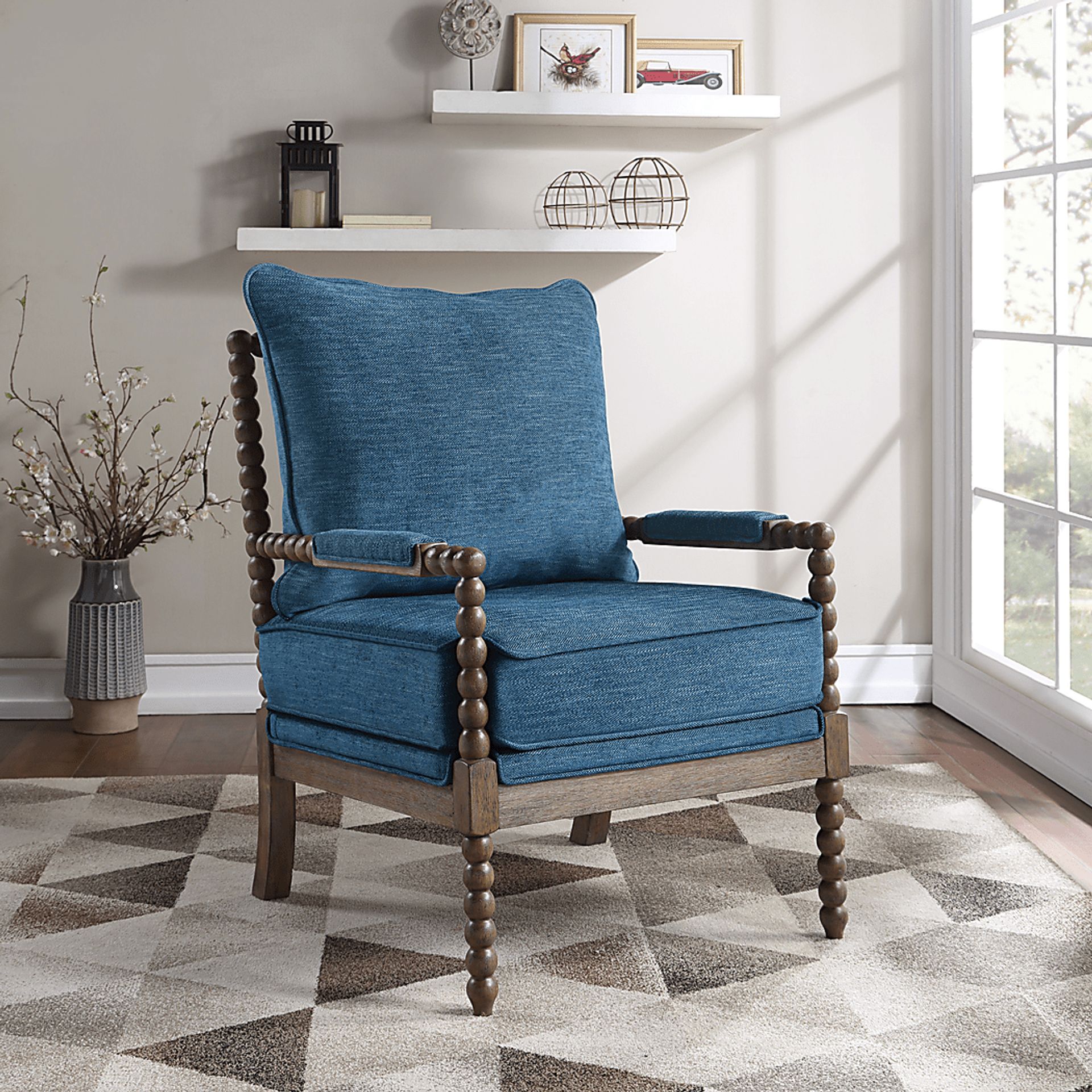 Ayleen Navy Accent Chair - Image 3
