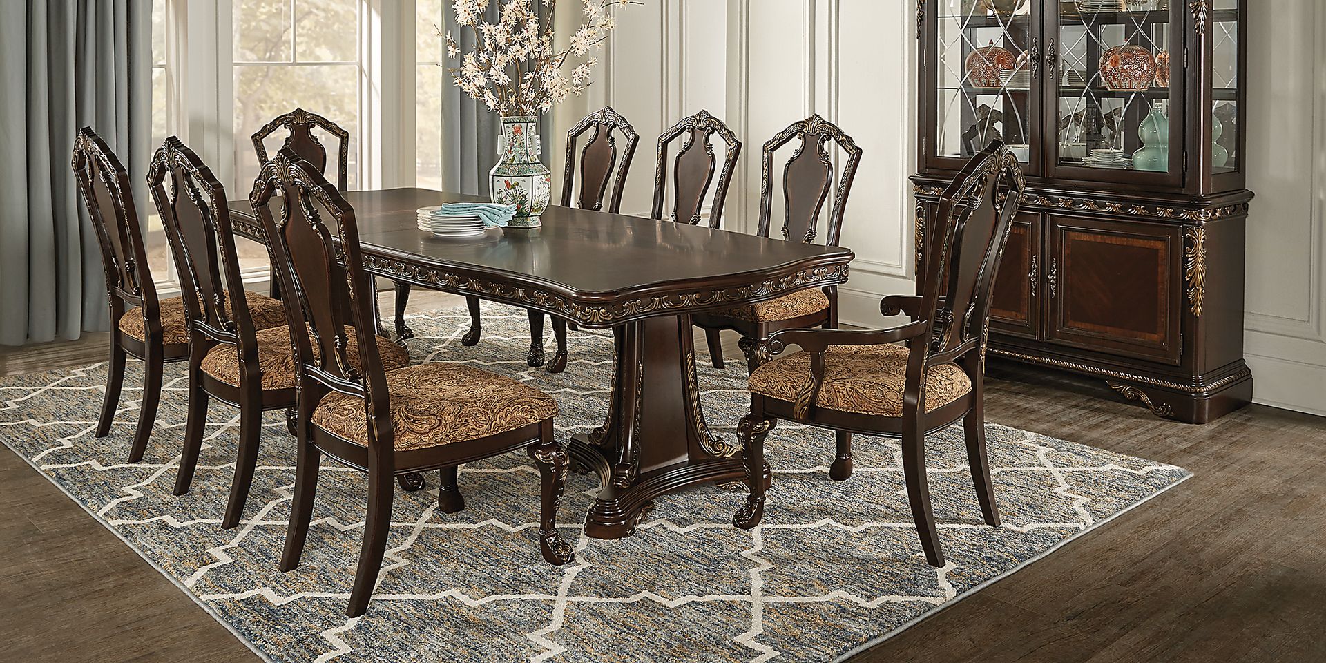 Aylesbury Brown Cherry 7 Pc Rectangle Dining Room - Image 2