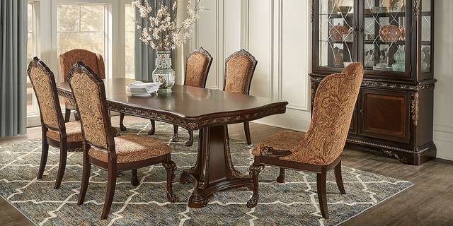 Aylesbury Brown Cherry 7 Pc Rectangle Dining Room - Thumbnail - Image 1