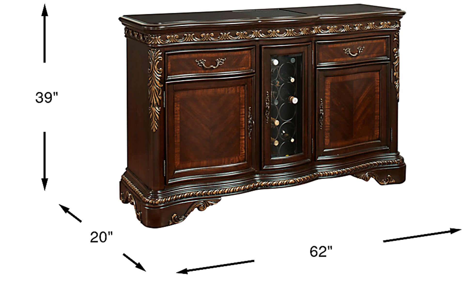 Dimension Image. Please refer to the Dimension Tab on this page for dimension details.