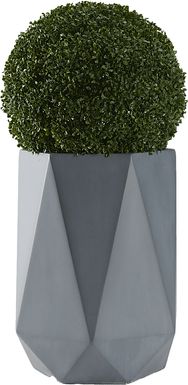 Aylin Green 38 in. Artificial Boxwood Ball in Gray Planter