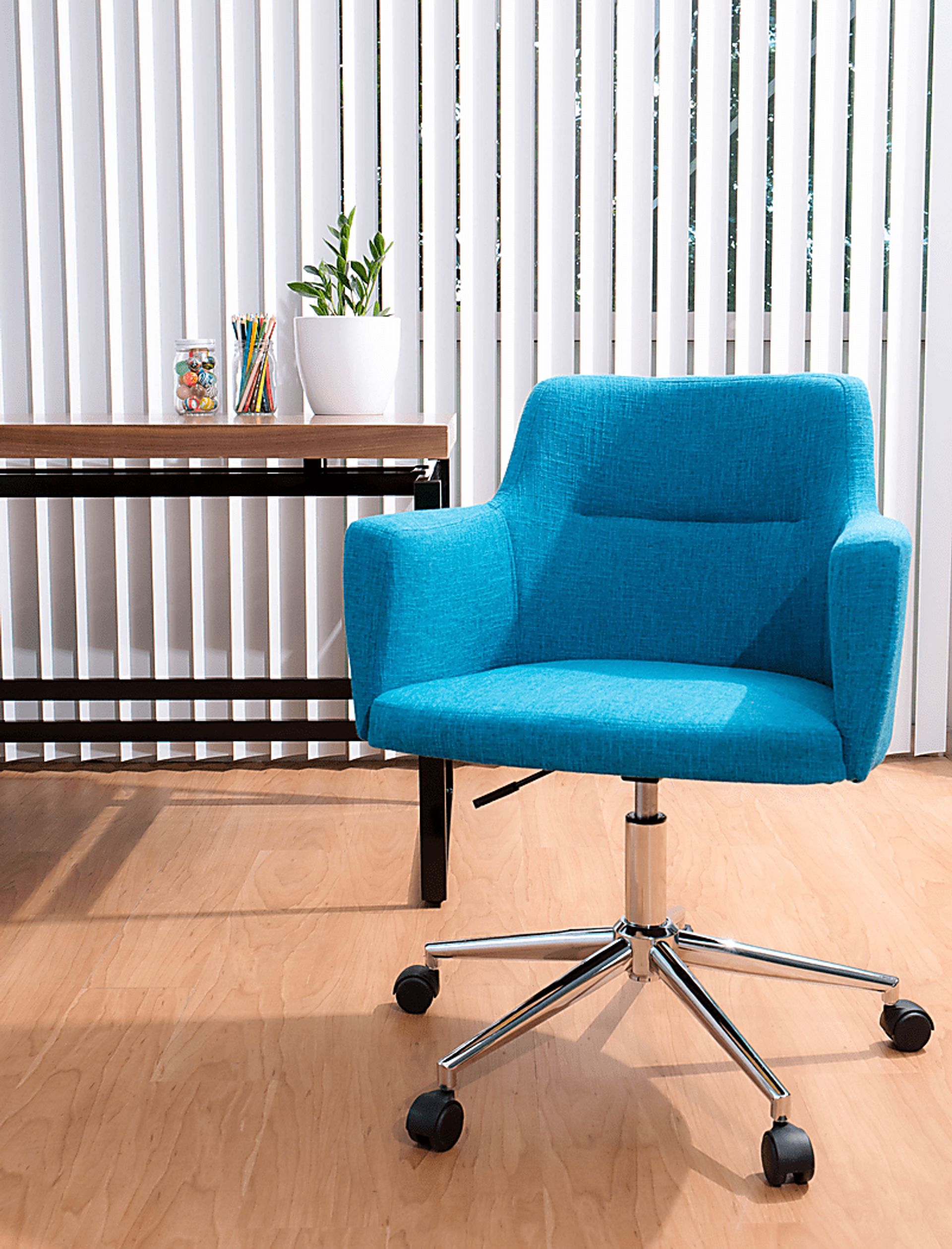 Aymard Blue Office Chair - Image 8