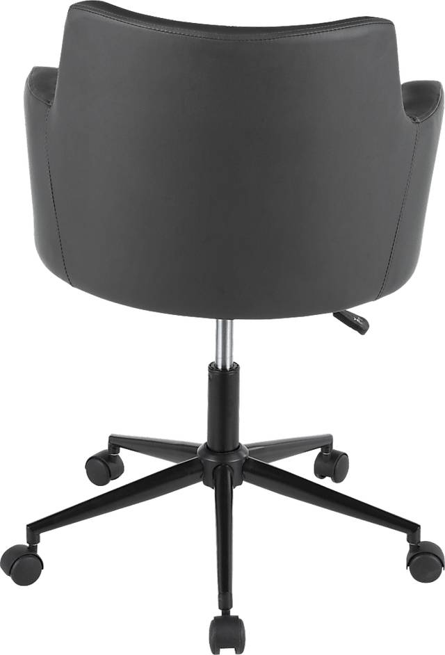 Aymard Charcoal Office Chair - Thumbnail - Image 4