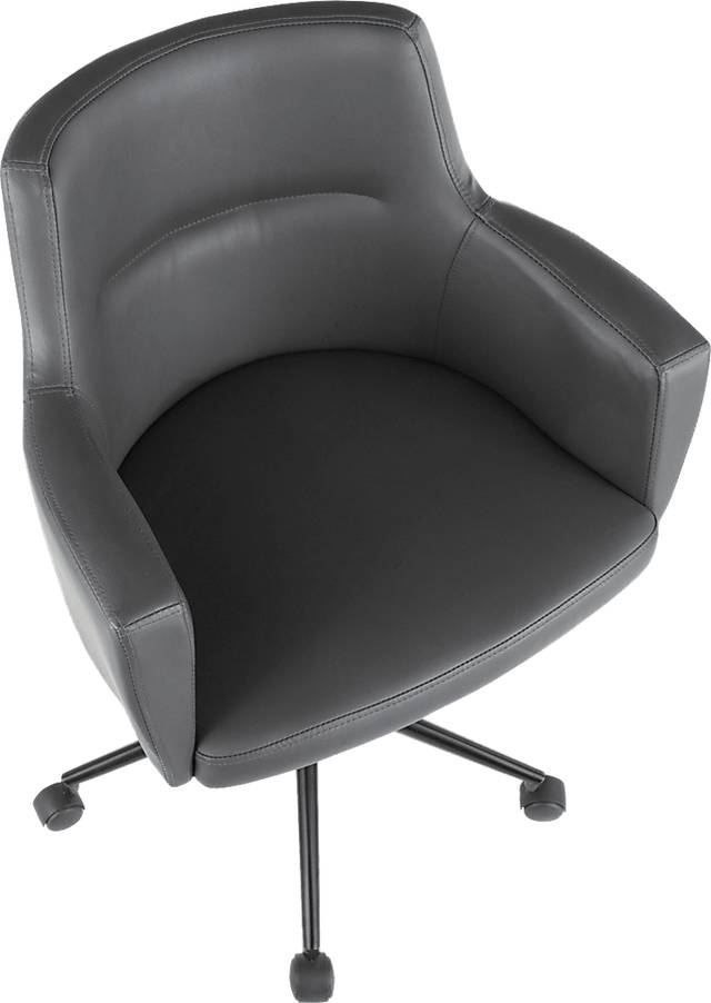 Aymard Charcoal Office Chair - Thumbnail - Image 6