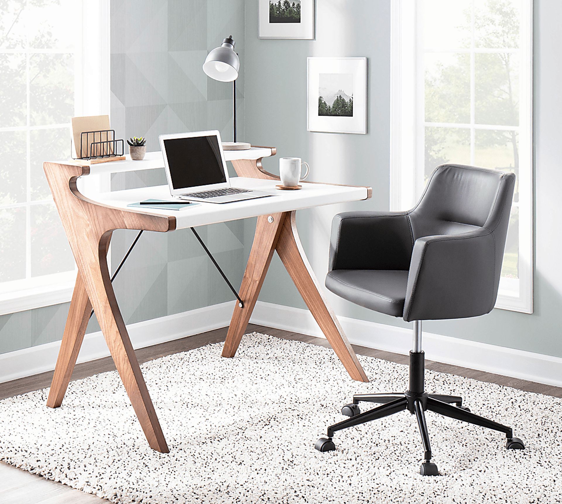 Aymard Charcoal Office Chair - Image 8