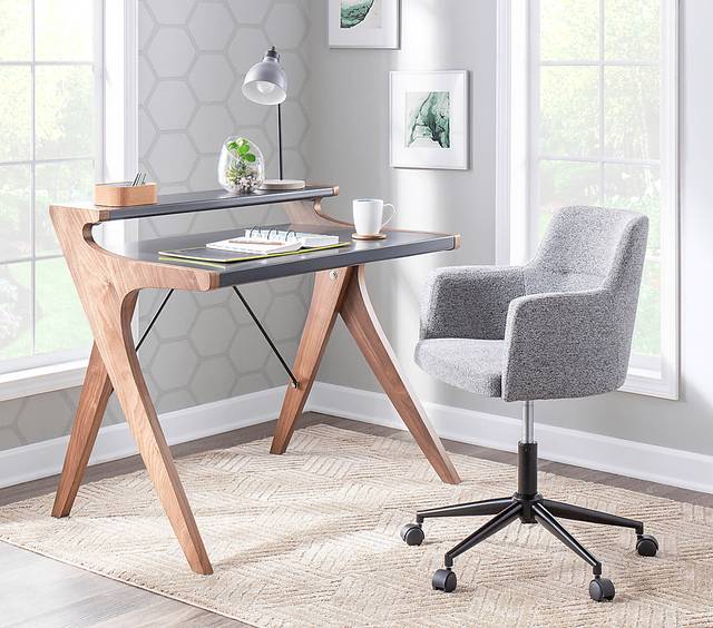 Aymard Gray Office Chair - Thumbnail - Image 8
