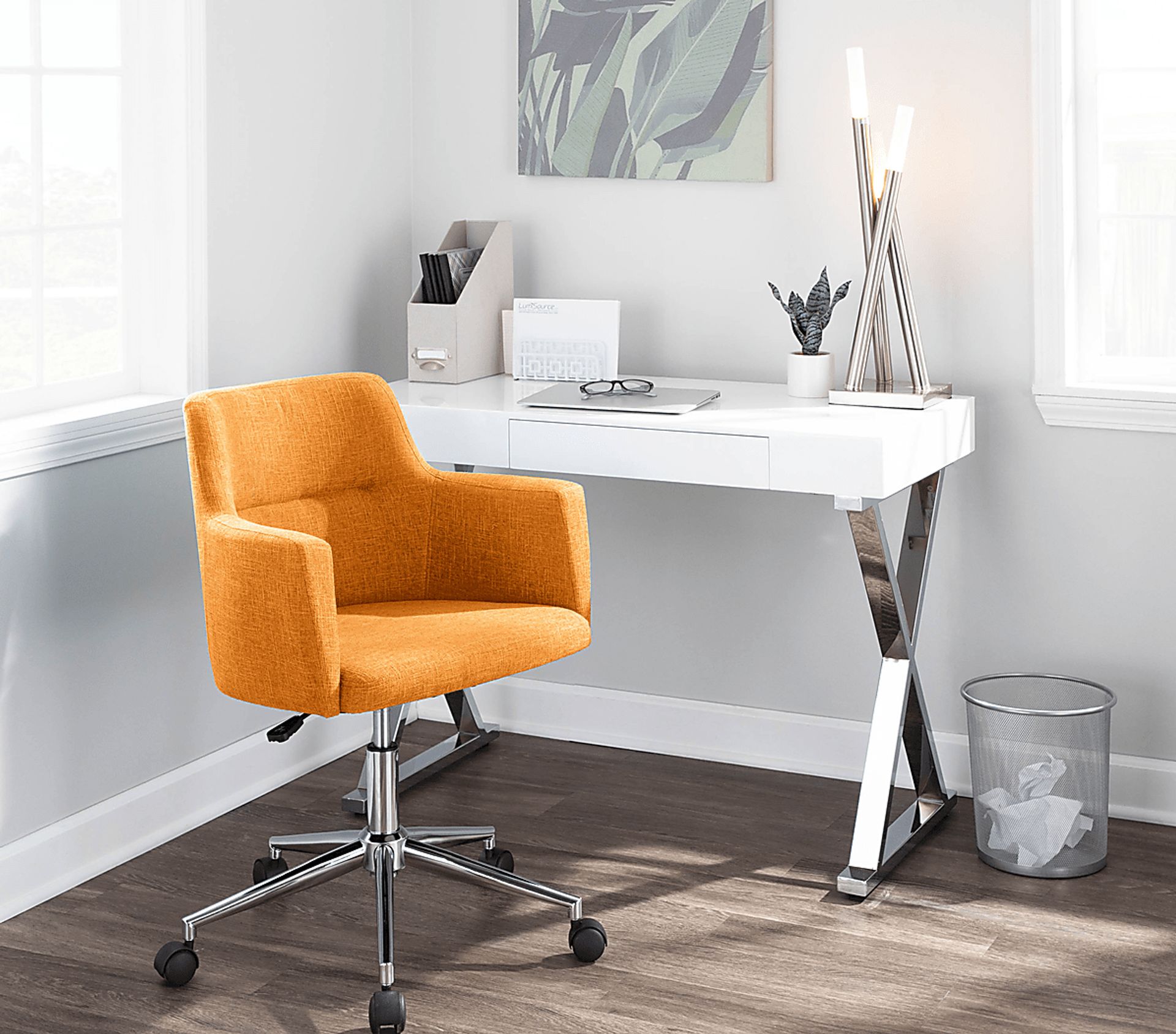 Aymard Orange Office Chair - Image 8