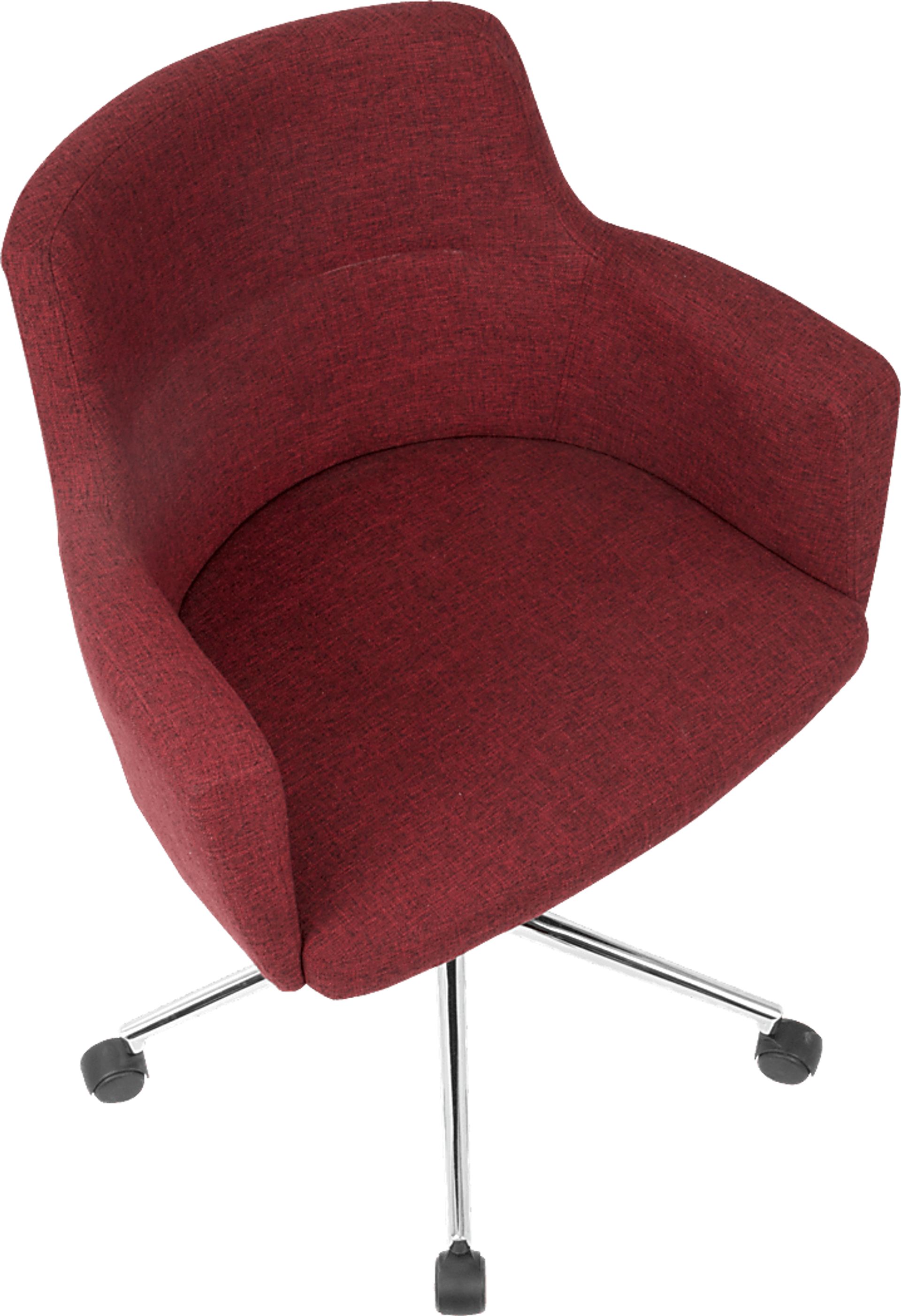 Aymard Red Office Chair - Image 6