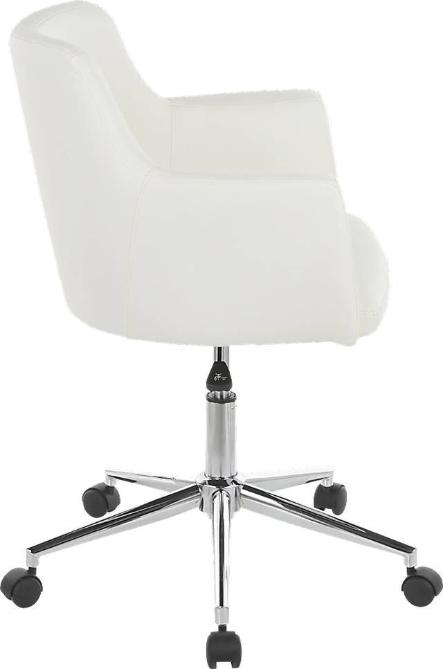 Aymard White Office Chair - Thumbnail - Image 2