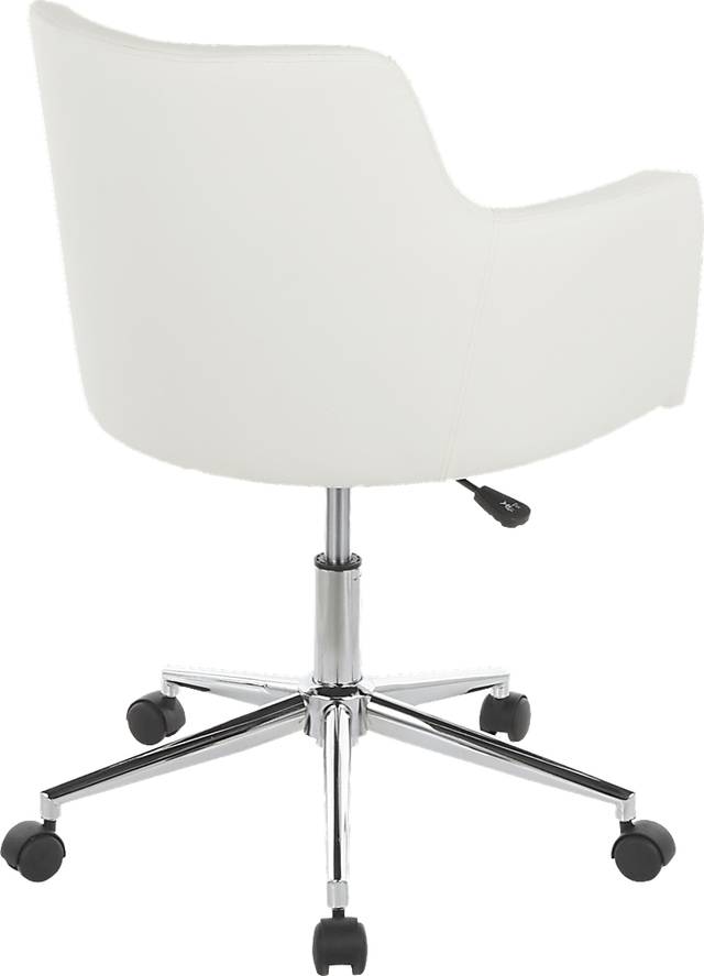 Aymard White Office Chair - Thumbnail - Image 3