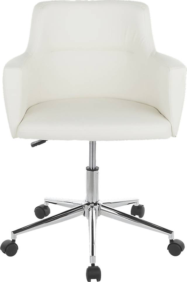 Aymard White Office Chair - Thumbnail - Image 4