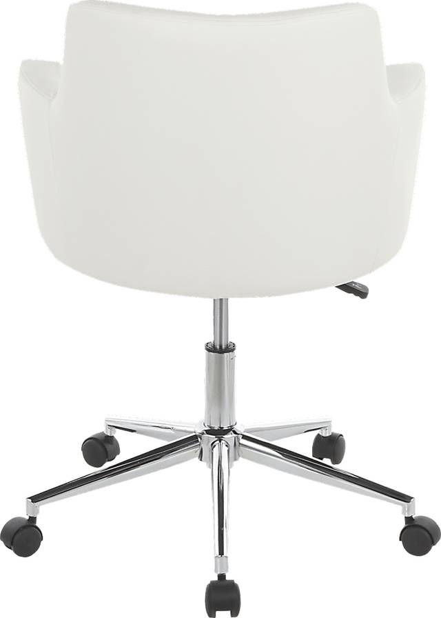 Aymard White Office Chair - Thumbnail - Image 5