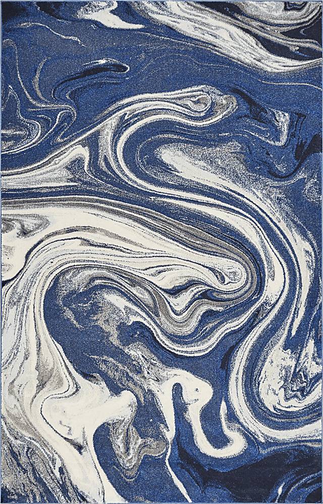Aymil Blue 8'3 x 10'2 Rug - Thumbnail - Image 1