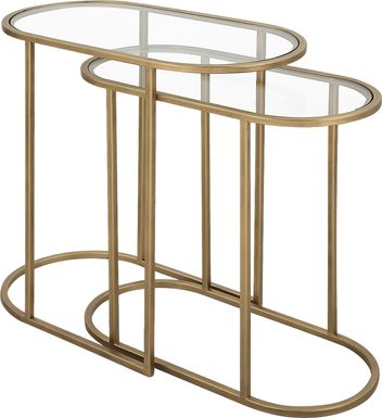 Ayna Gold Nesting Table. Set of 2