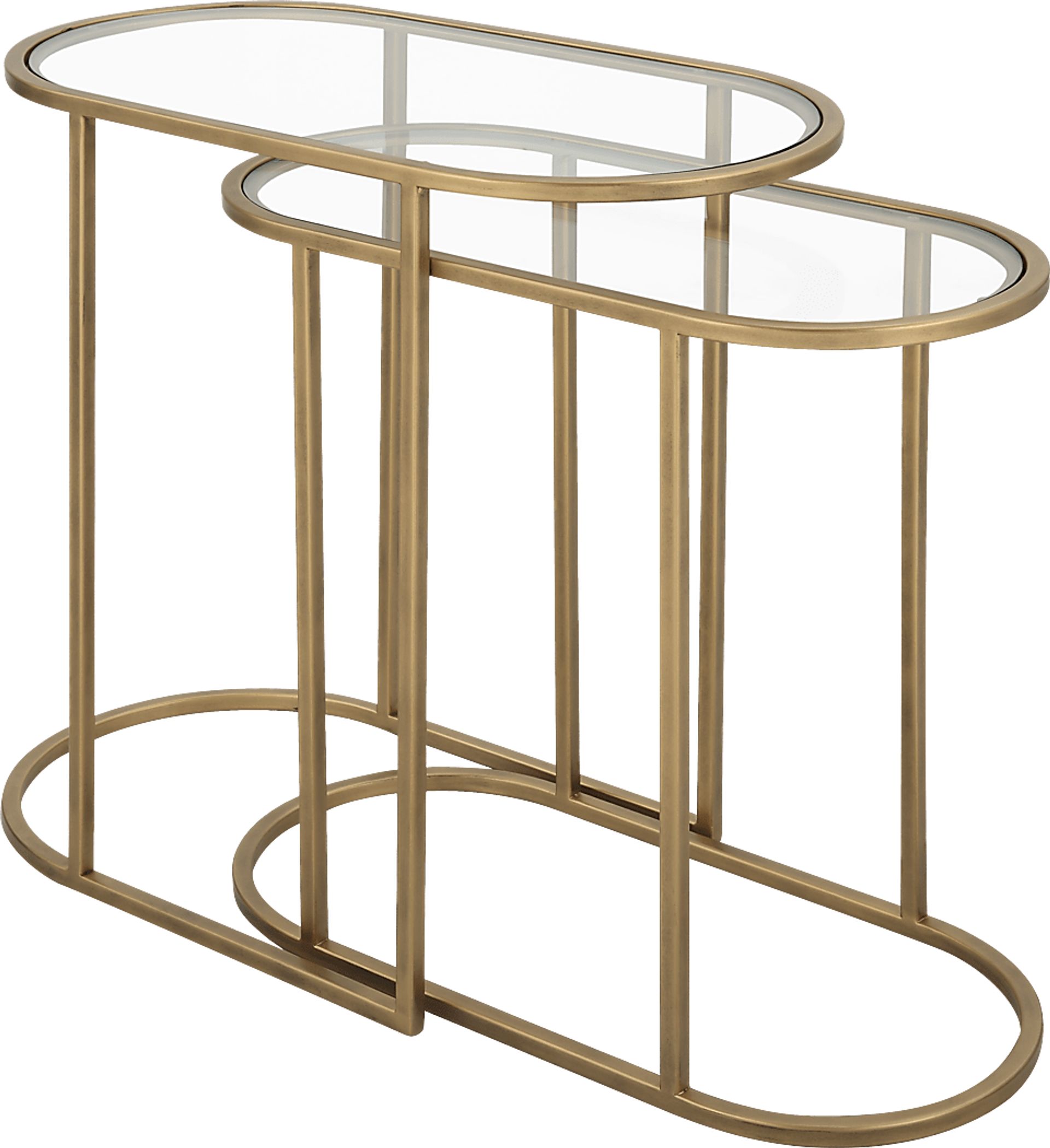 Ayna Gold Nesting Table. Set of 2 - Image 1