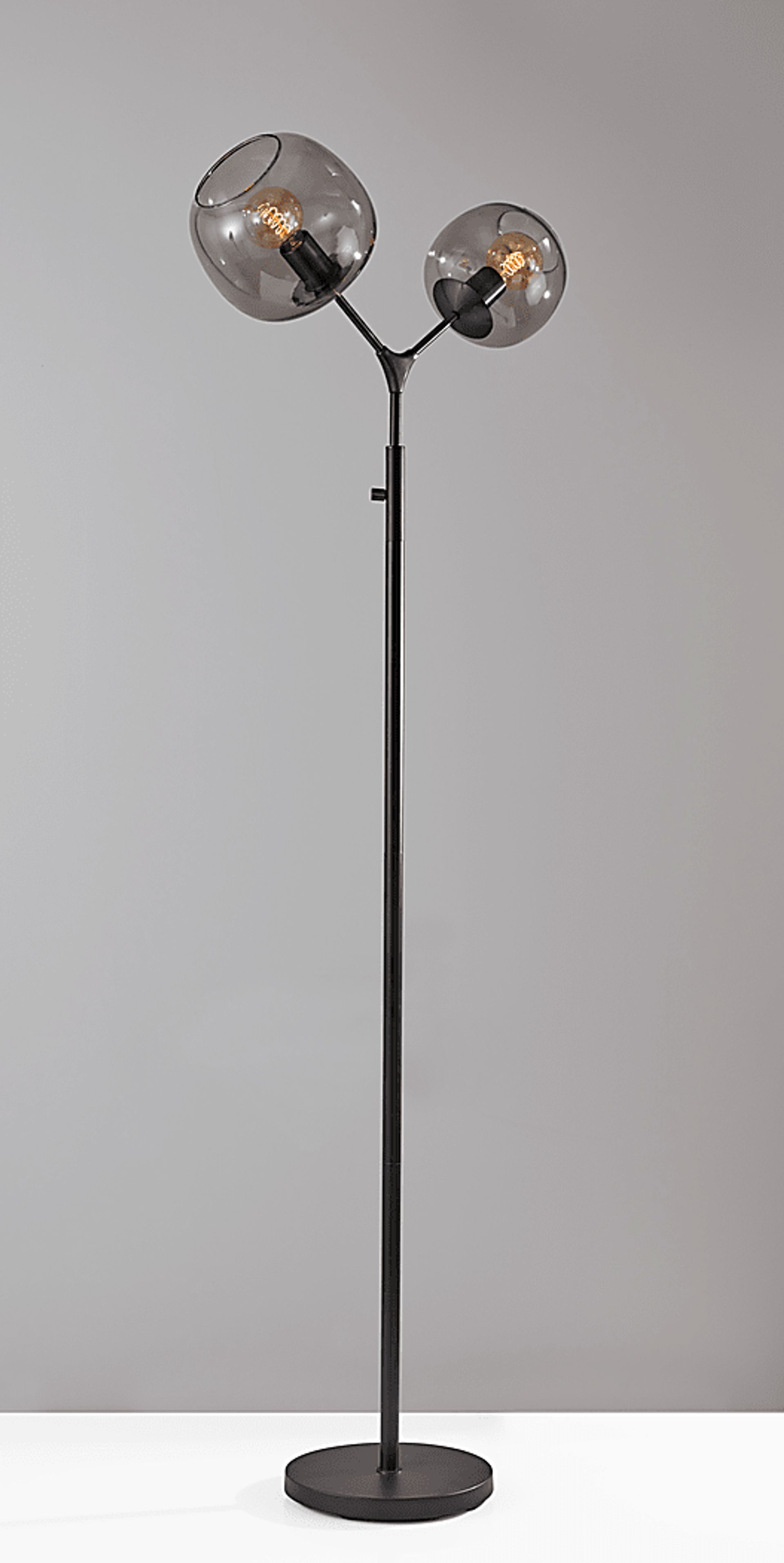 Aynlee Black 2 Arm Floor Lamp - Image 2