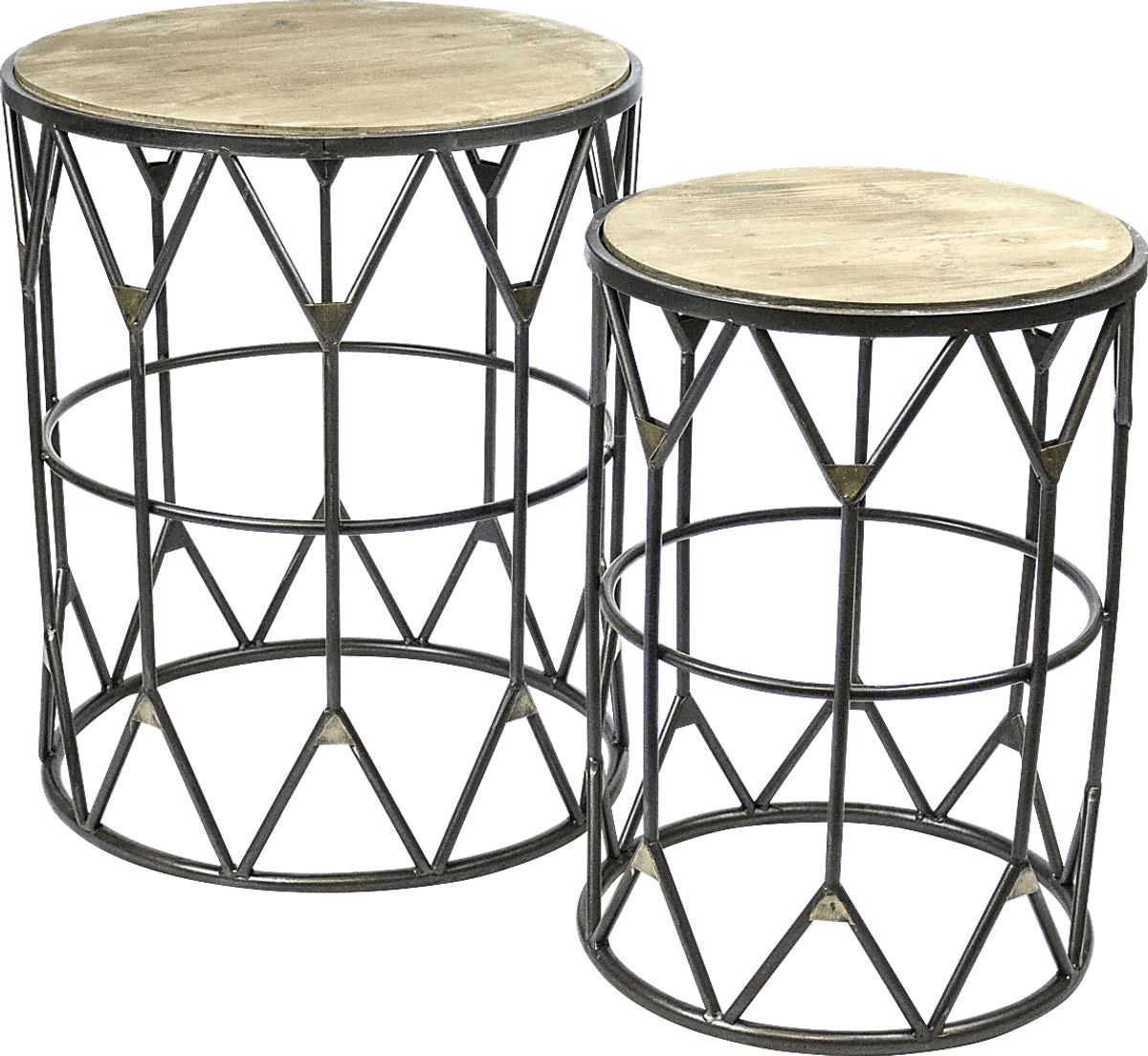 Ayrshire Metal Set Of 2 Accent Tables Rooms To Go