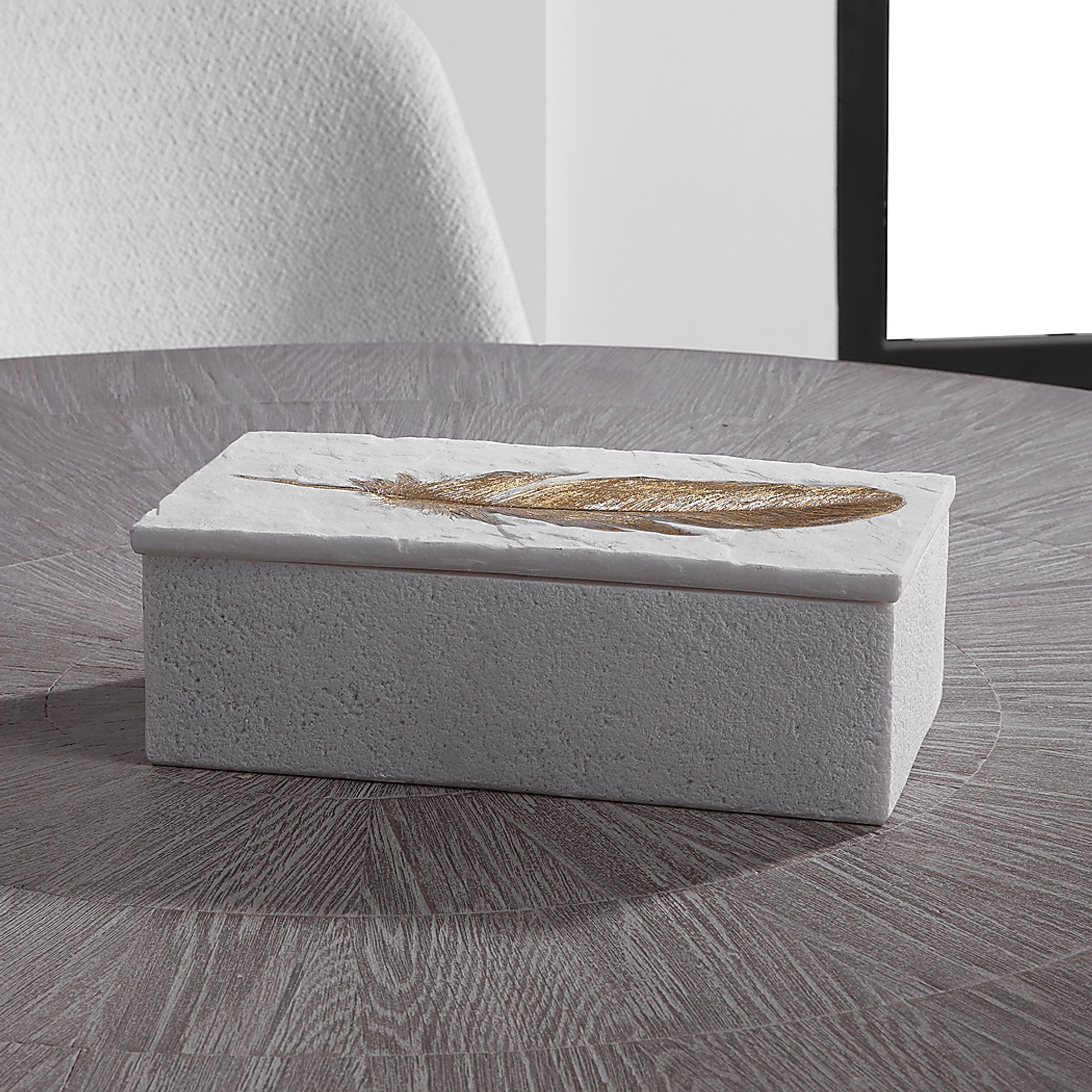 Azaan White Decorative Box - Image 2