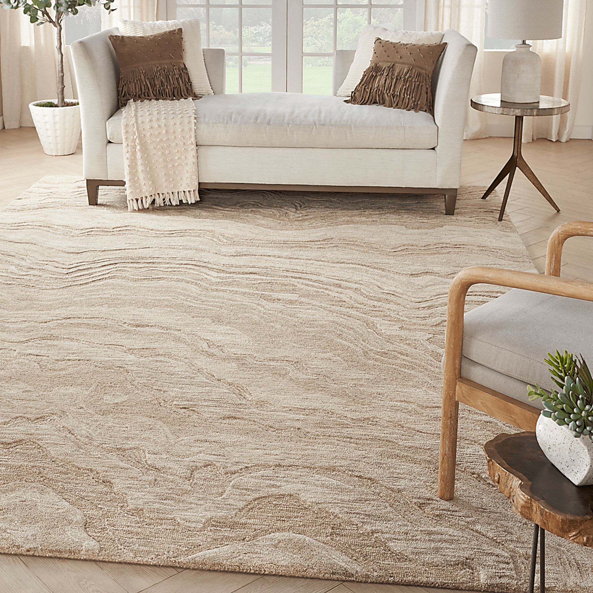 Azalea Taupe 5'3 x 7'3 Rug - Image 2