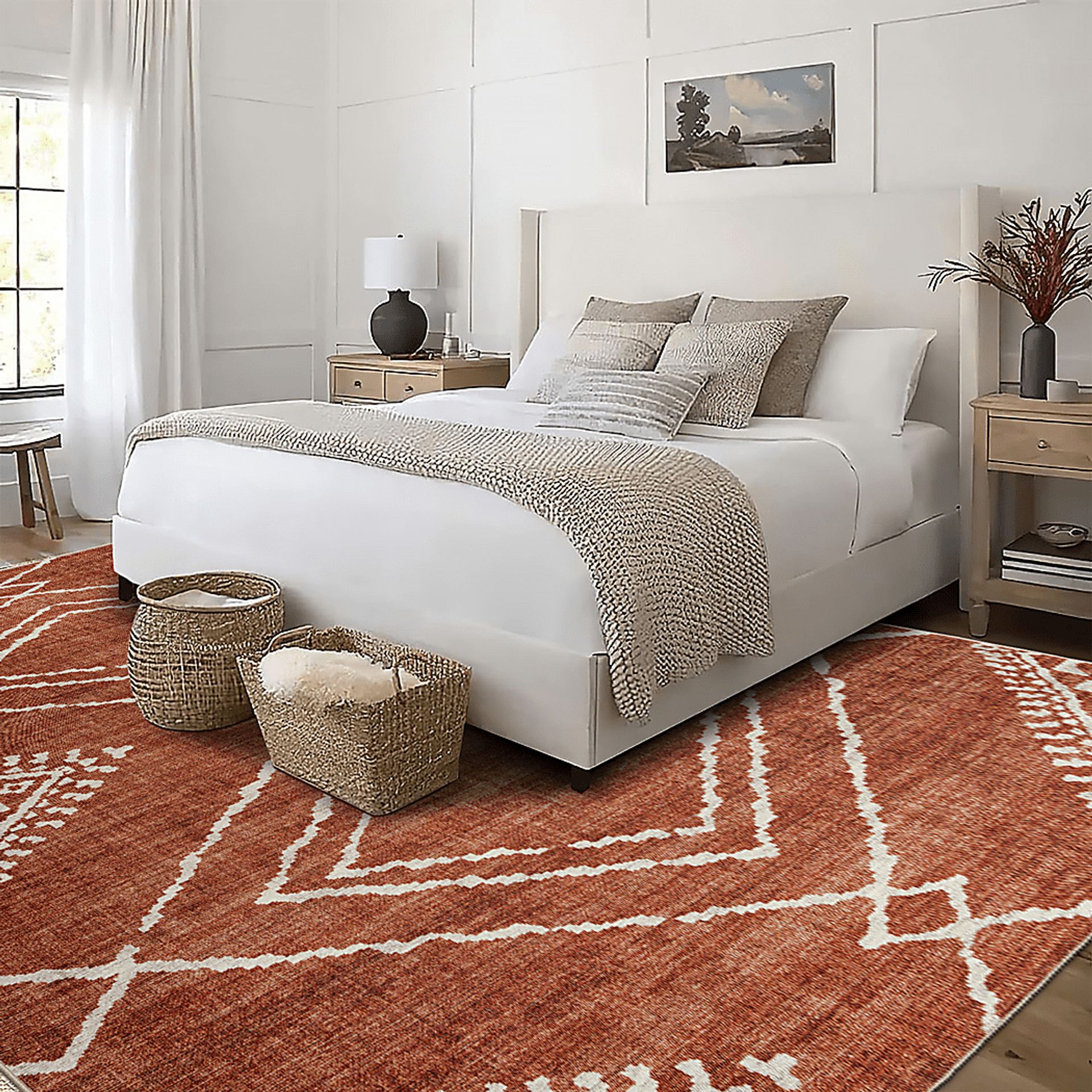 Azali Orange 5' x 7' Indoor/Outdoor Rug - Image 2