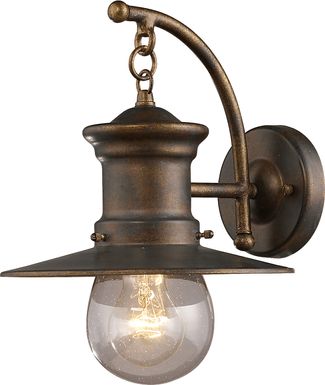 Azaline Brown Large Outdoor Wall Sconce
