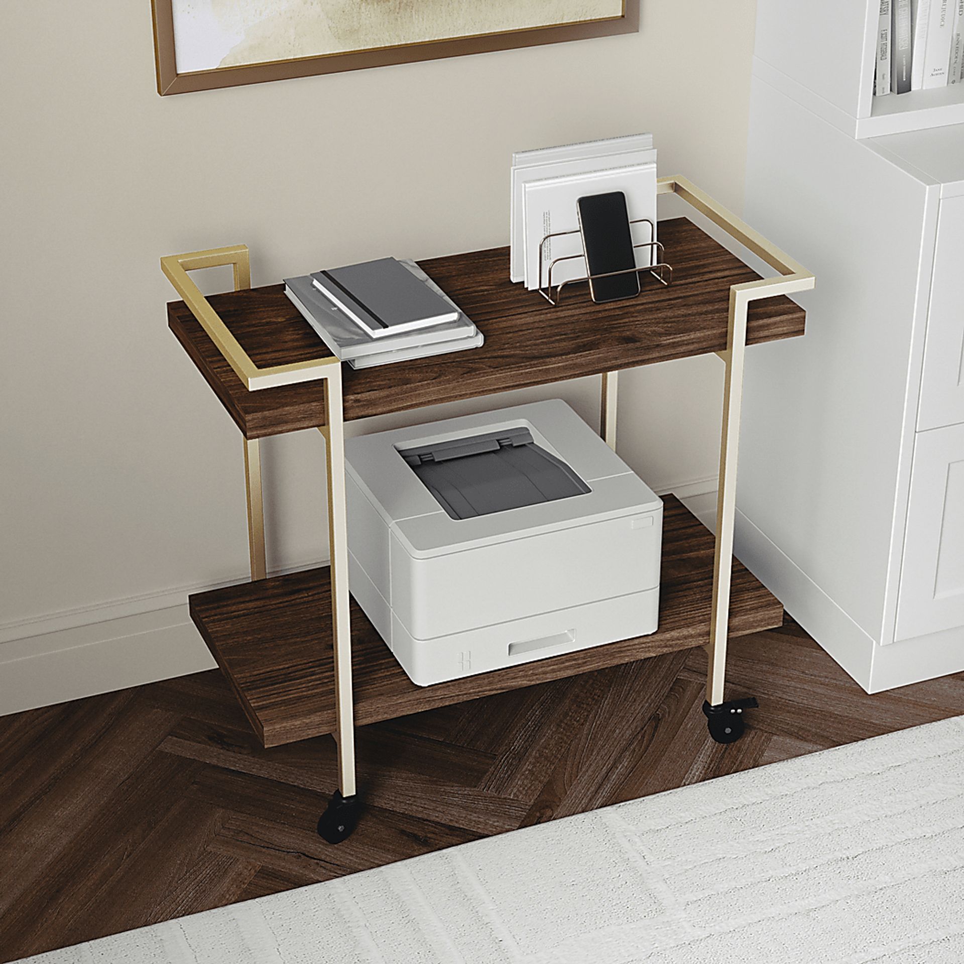 Azaline Brown Printer Cart - Image 3