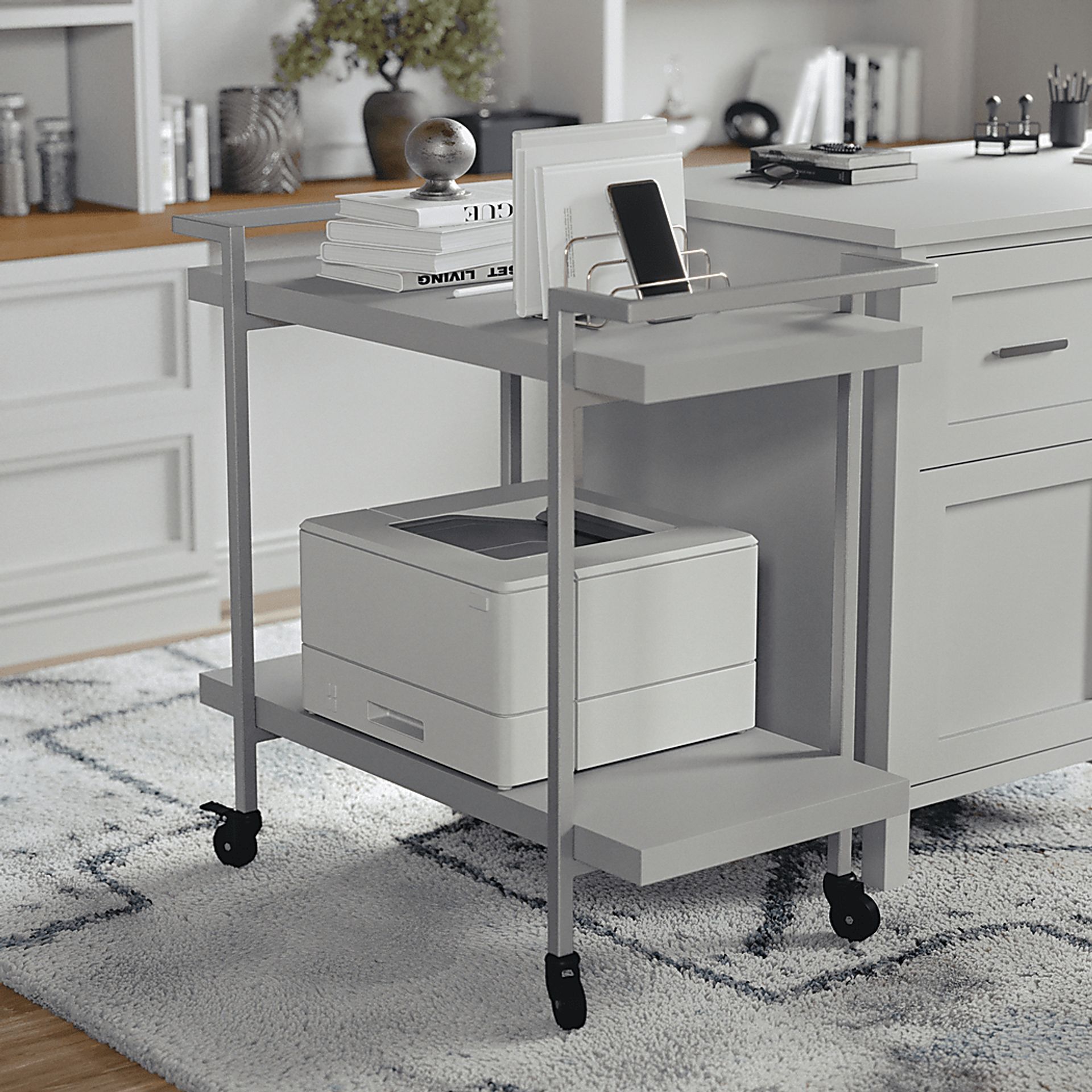 Azaline Gray Printer Cart - Image 2