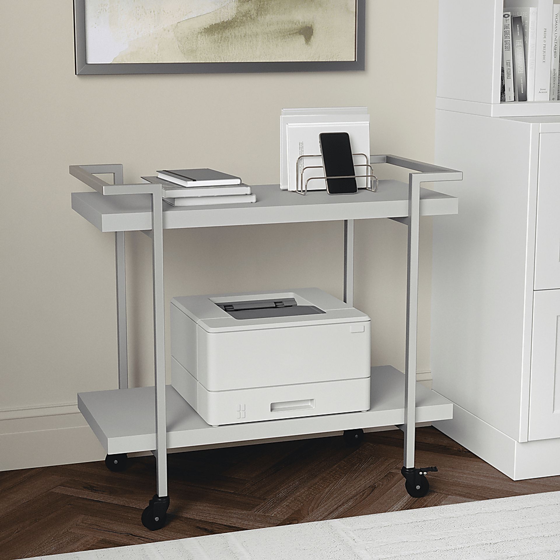 Azaline Gray Printer Cart - Image 4