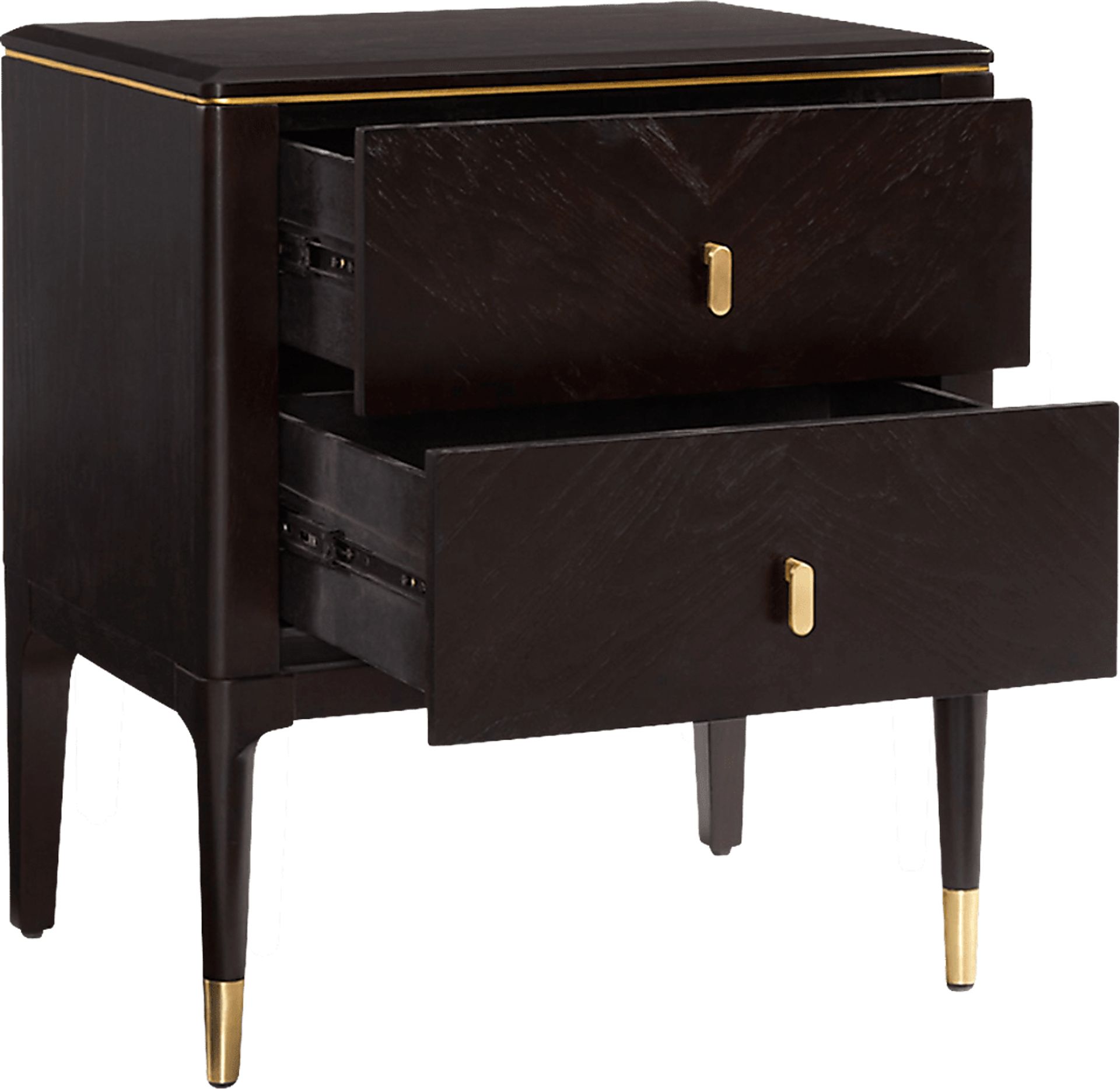 Azaloak Black and Gold Nightstand - Image 2