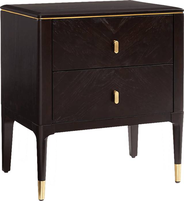 Azaloak Black and Gold Nightstand - Thumbnail - Image 1