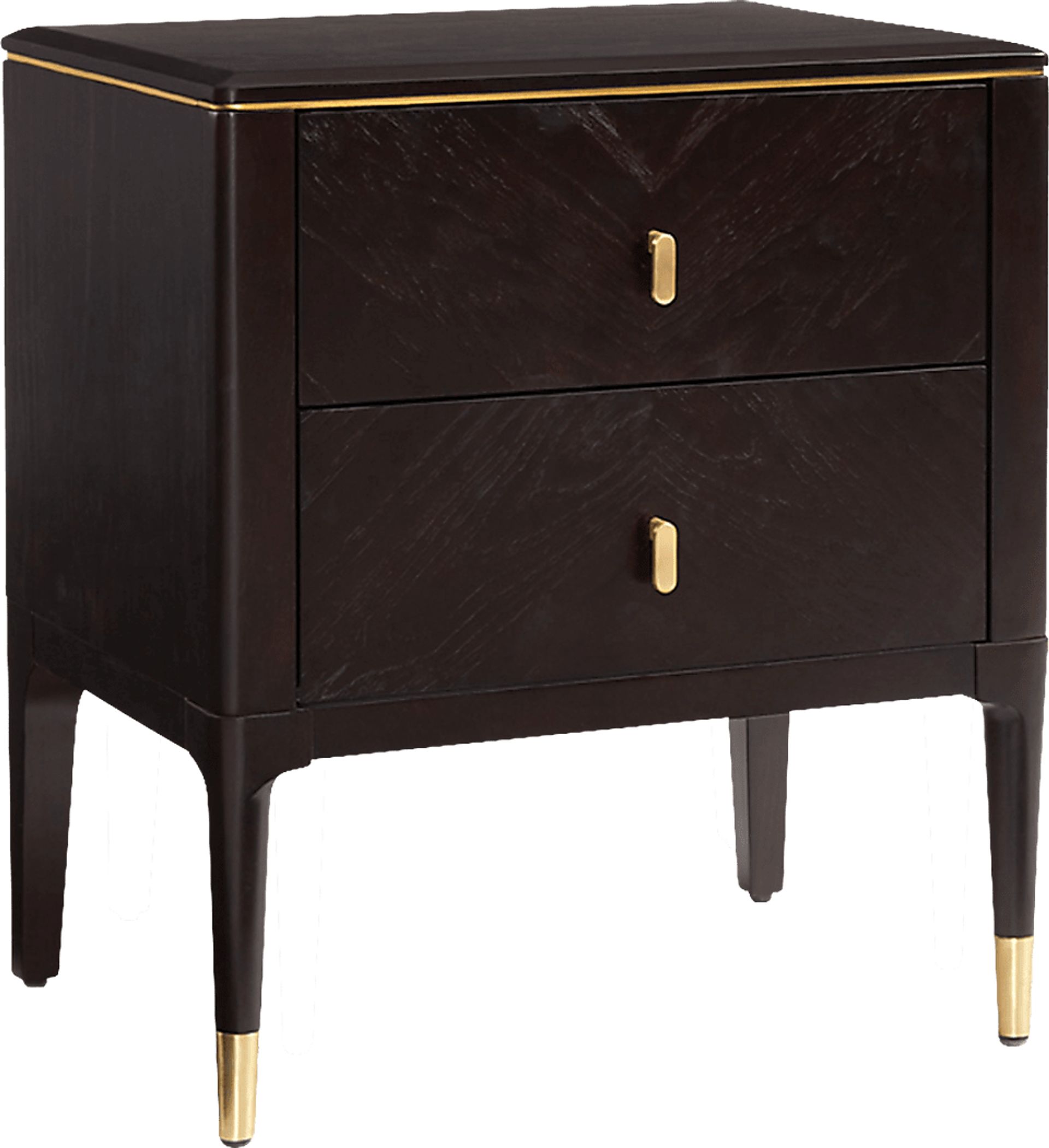 Azaloak Black and Gold Nightstand - Image 1
