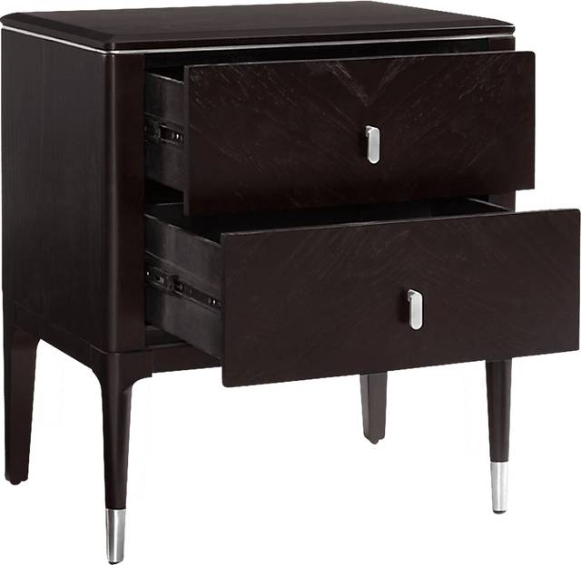 Azaloak Black and Silver Nightstand - Thumbnail - Image 2