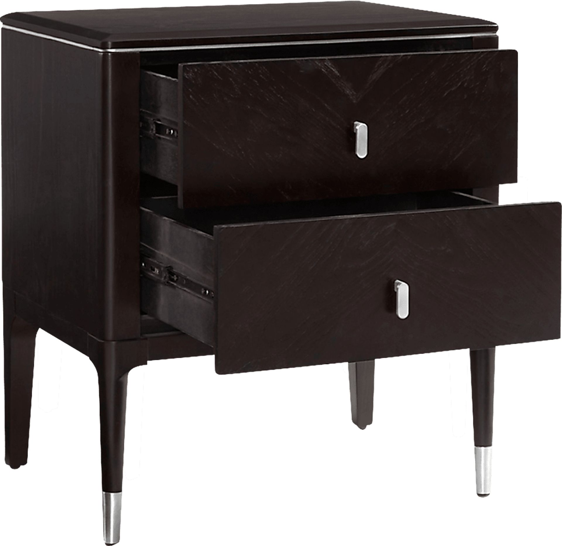 Azaloak Black and Silver Nightstand - Image 2