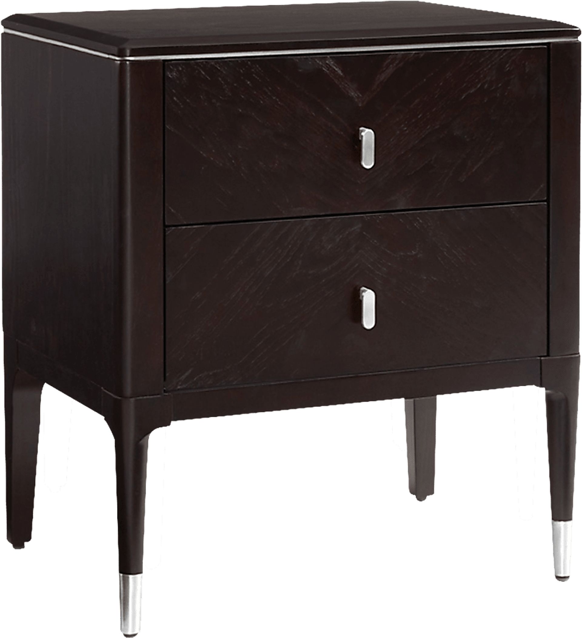 Azaloak Black and Silver Nightstand - Image 1