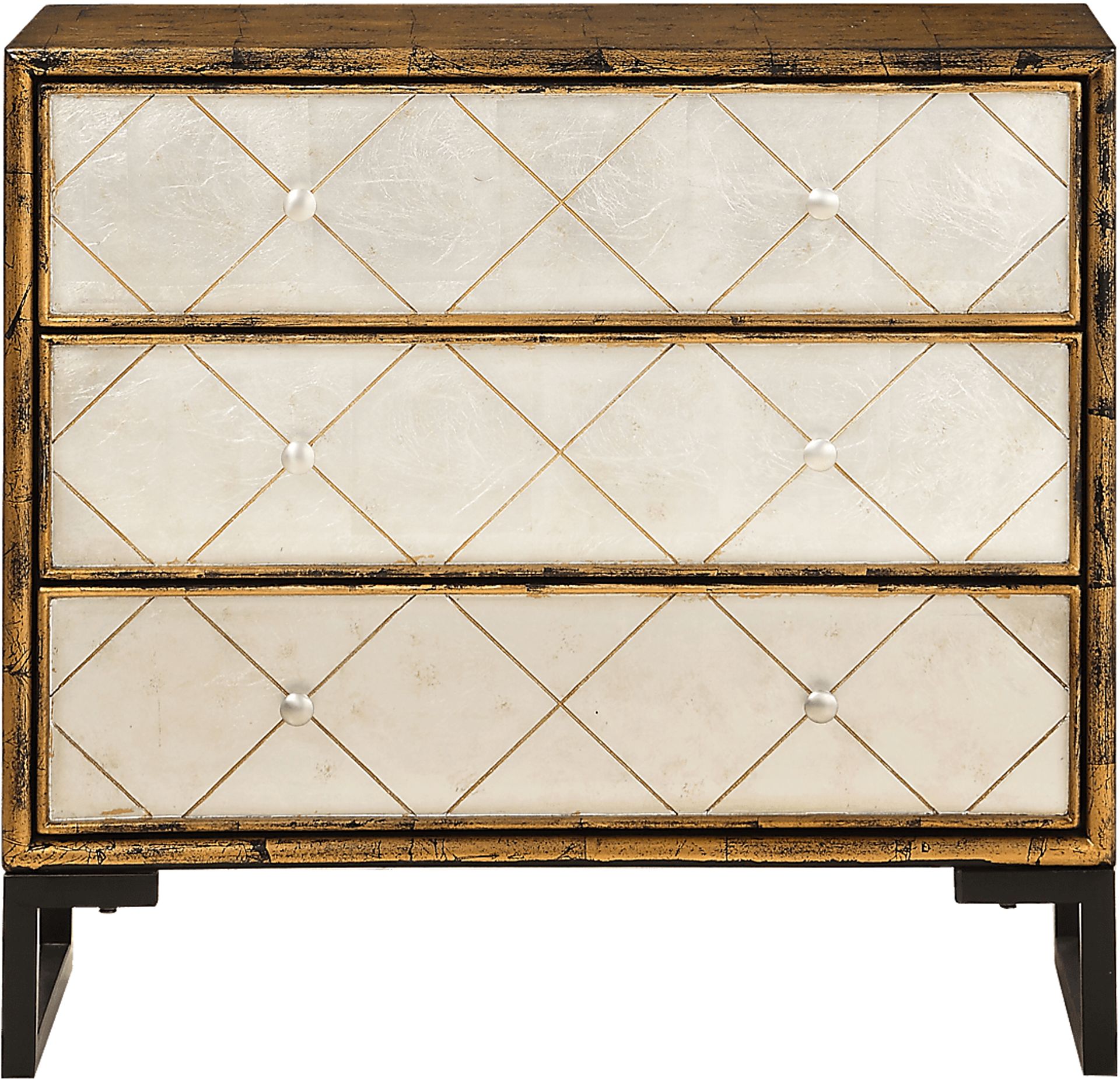 Azen Gold Accent Cabinet - Image 2