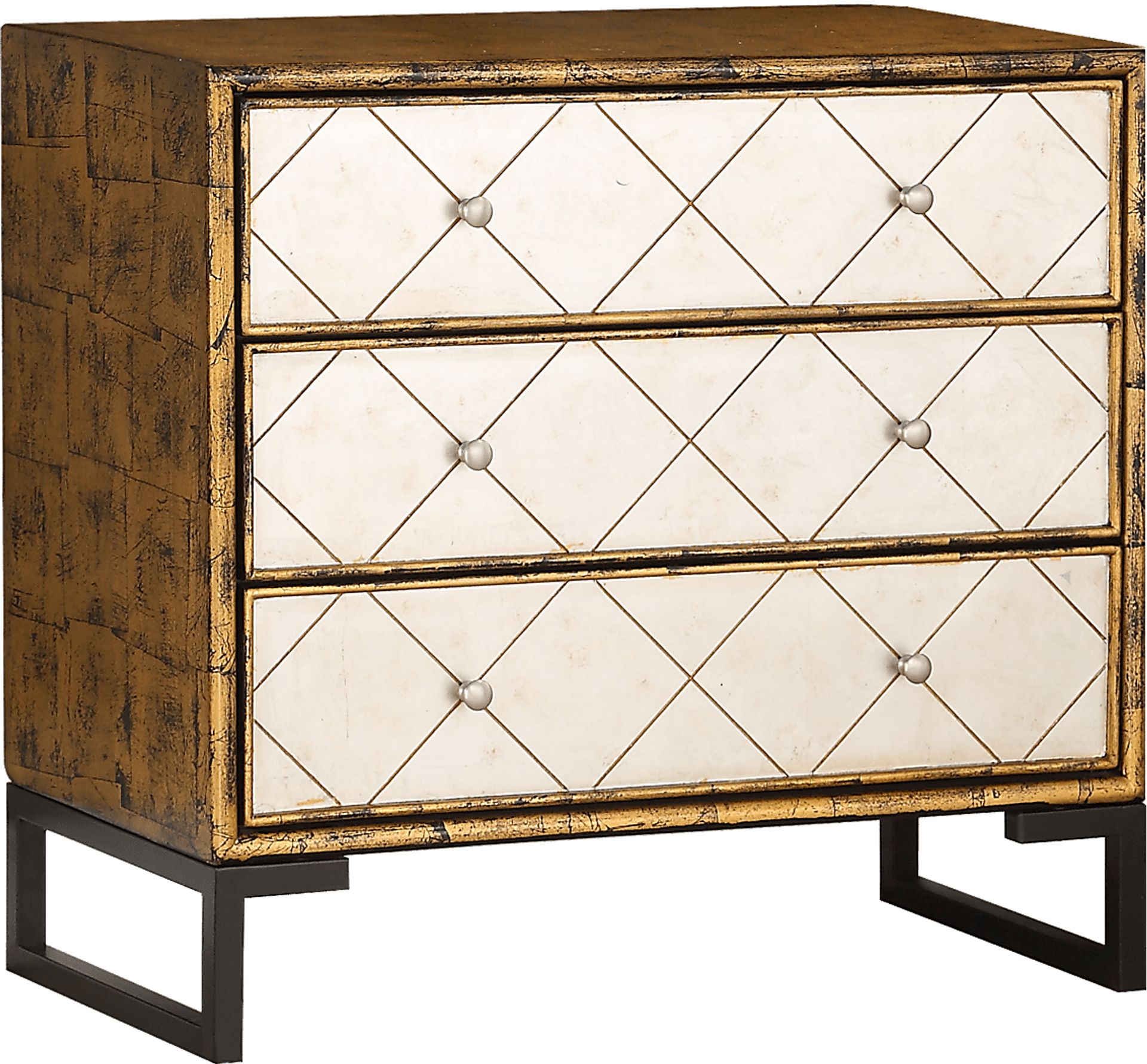 Azen Gold Accent Cabinet - Image 1