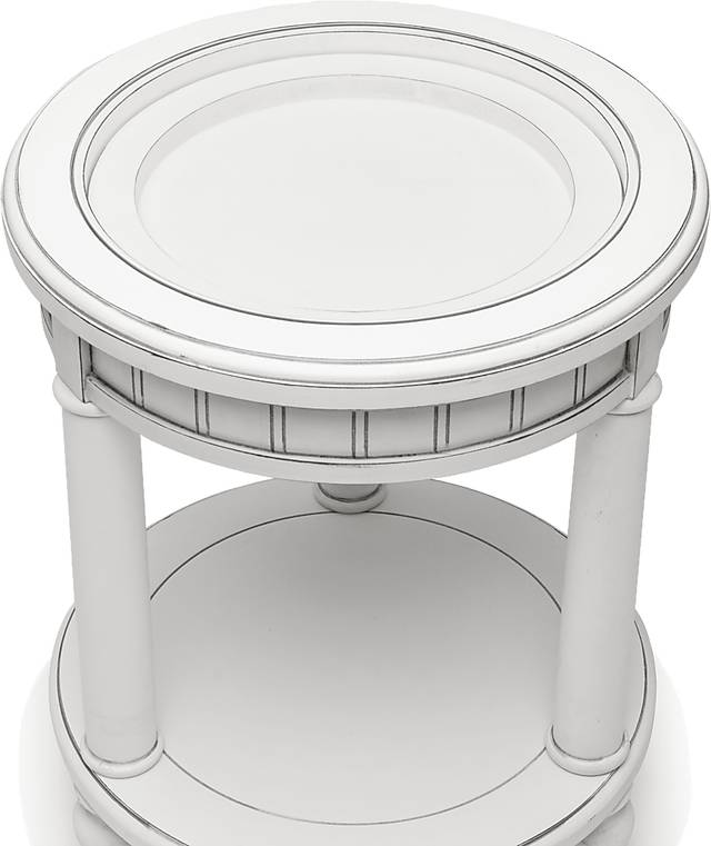 Azesh White End Table - Thumbnail - Image 4