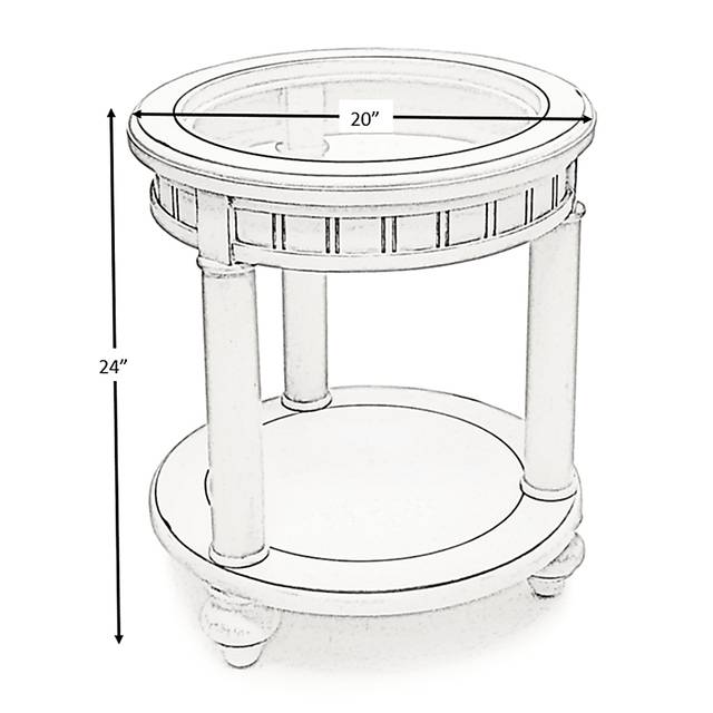 Azesh White End Table - Thumbnail - Image 5