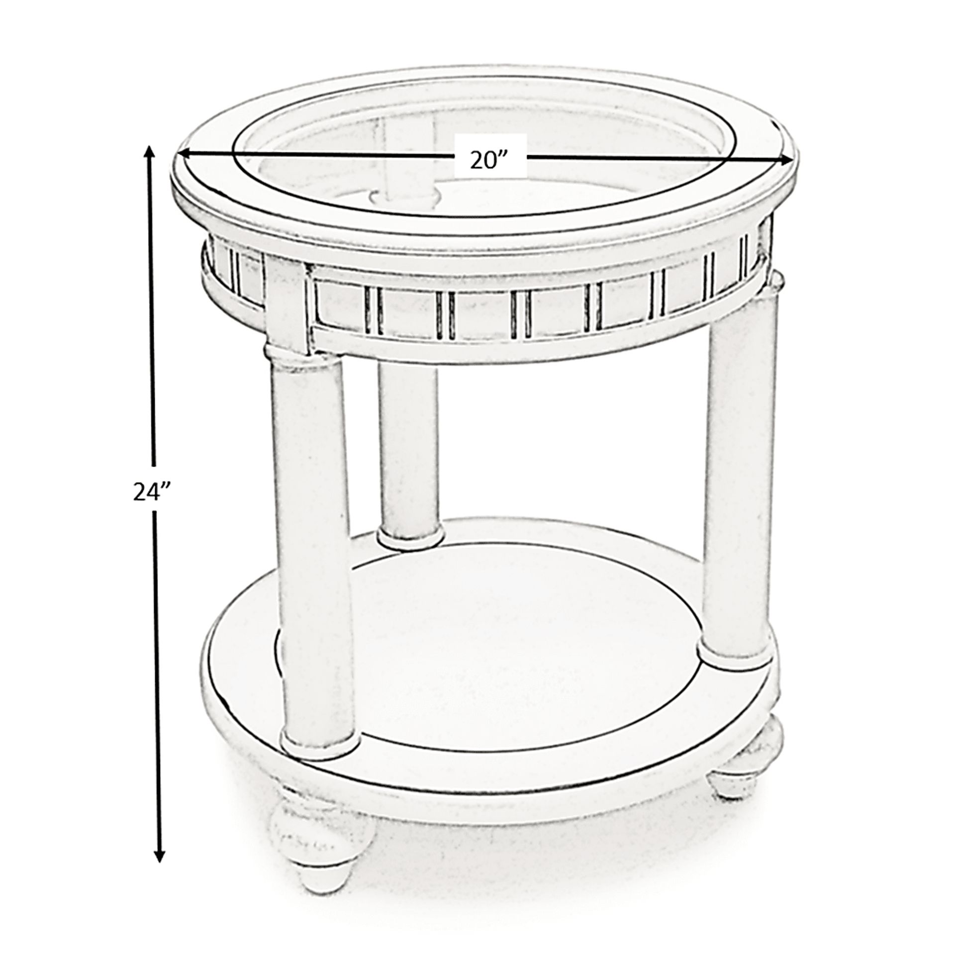 Azesh White End Table - Image 5