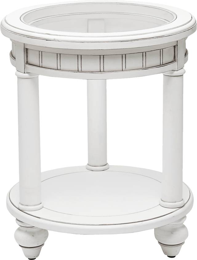 Azesh White End Table - Thumbnail - Image 1