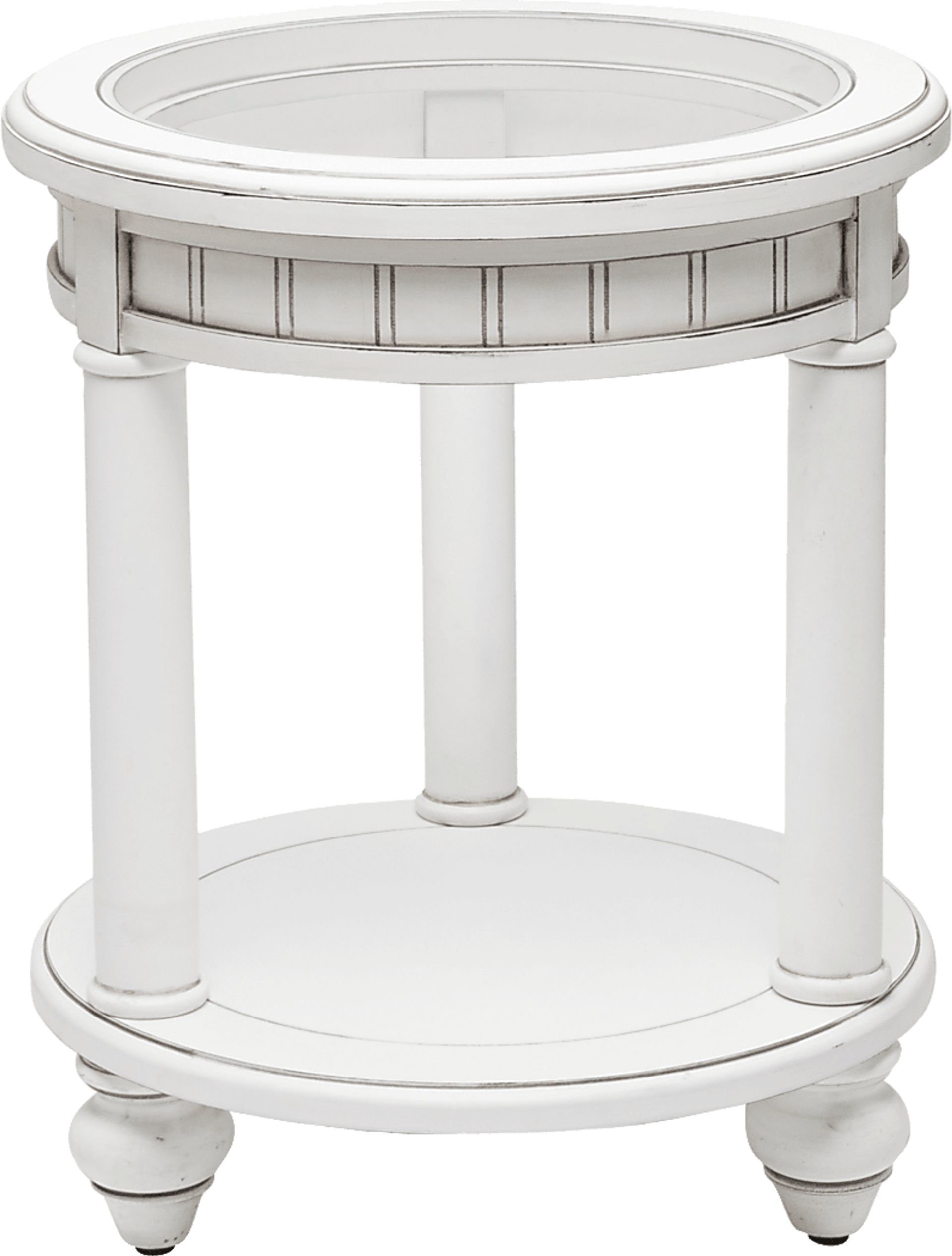 Azesh White End Table - Image 1