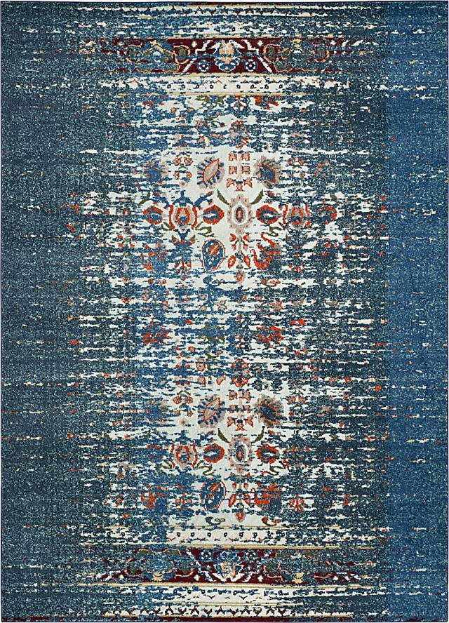 Aziza Blue 8' x 11' Rug - Thumbnail - Image 1