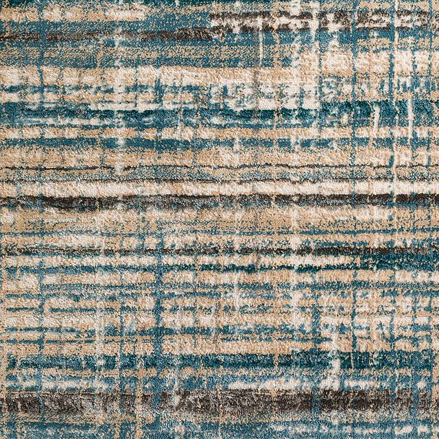 Azmer 8' x 10' Blue/Brown Rug - Thumbnail - Image 2