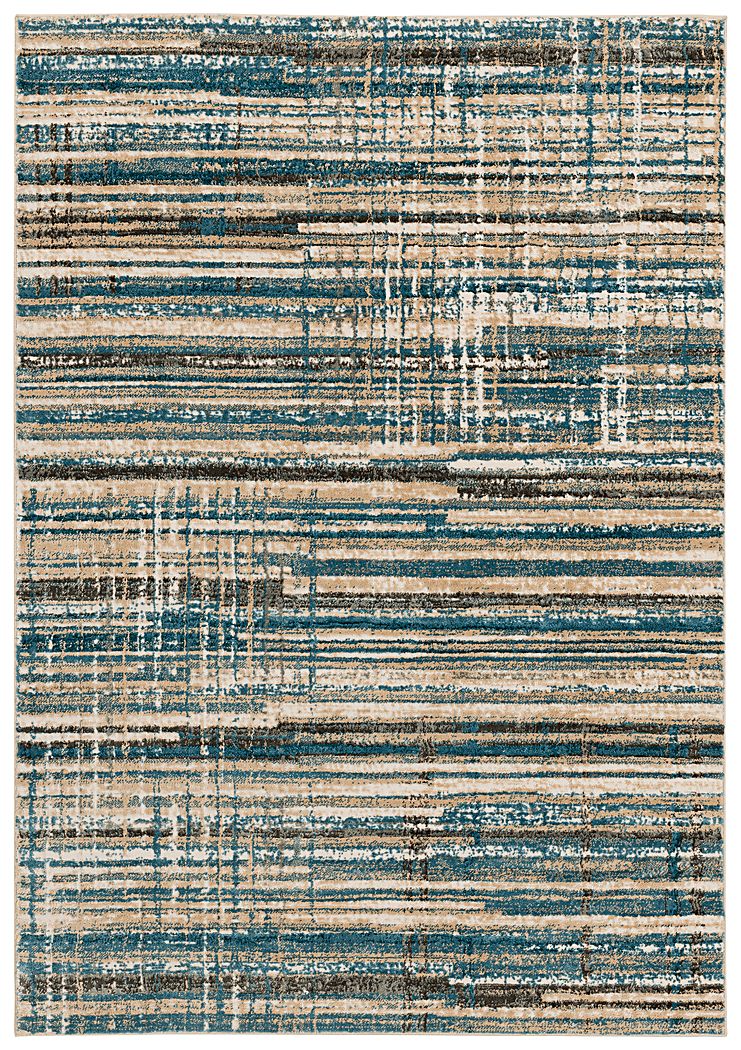 Azmer 8' x 10' Blue/Brown Rug