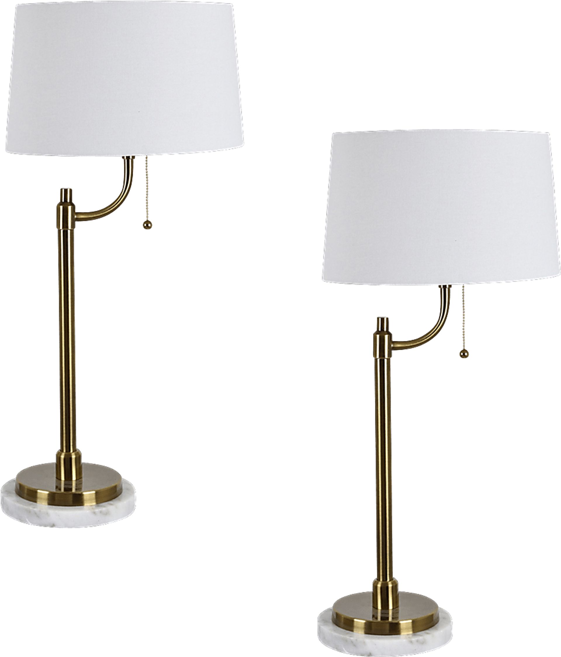 Azure Cove Brass Lamp, Set of 2 - Image 1