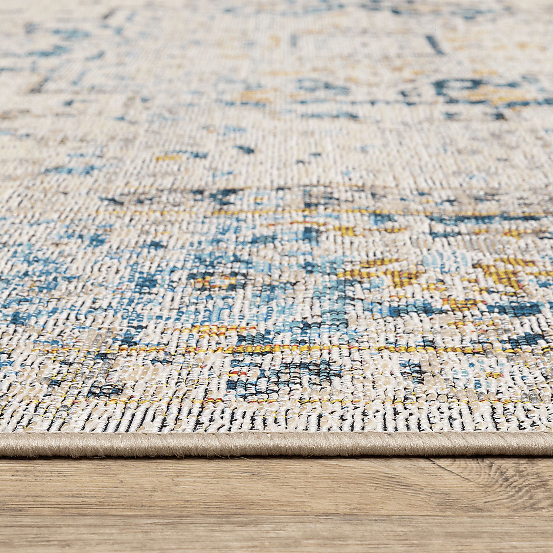 Azure Mist Blue 6'7 x 9'4 Indoor/Outdoor Rug - Image 4