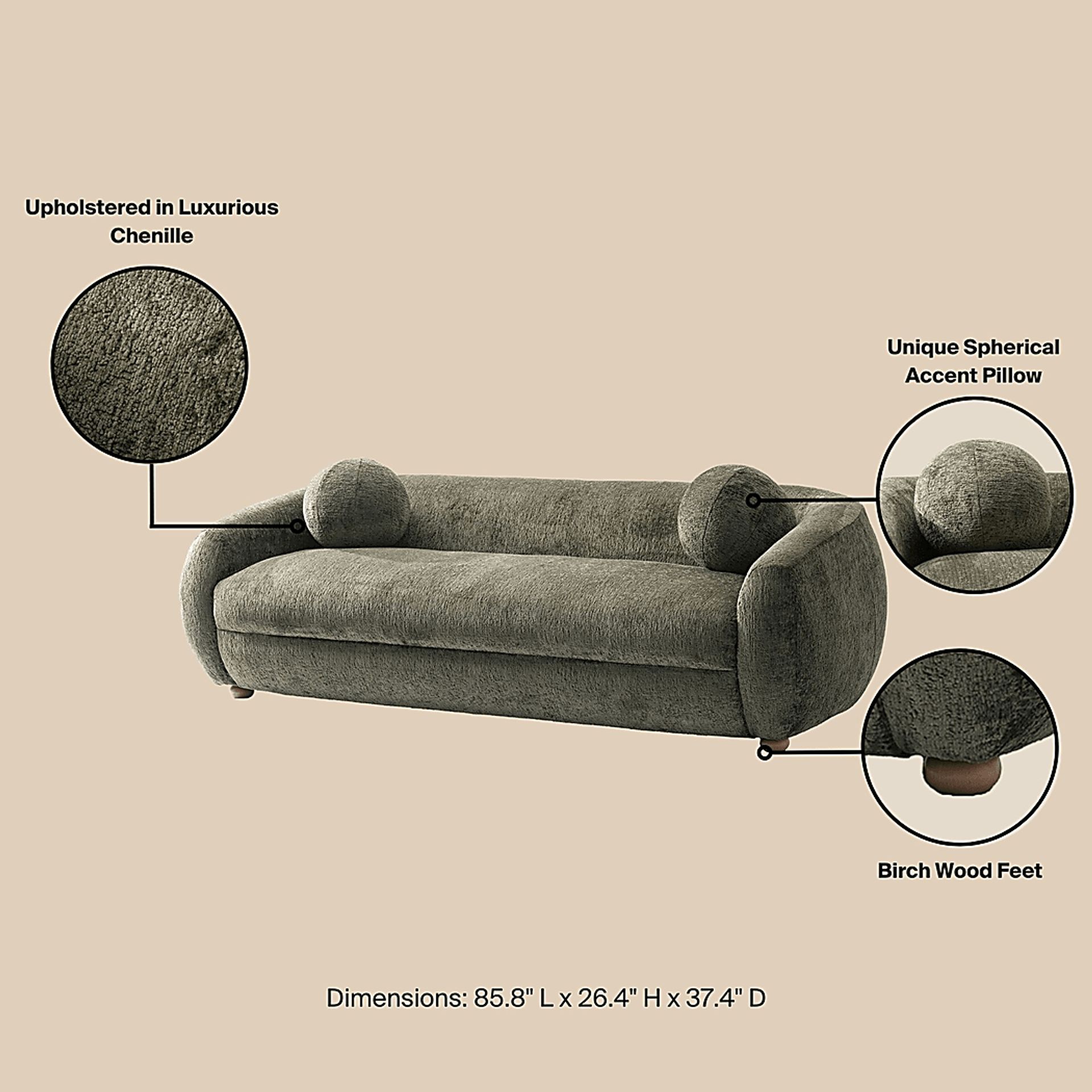 Azurelee Green Sofa - Image 11