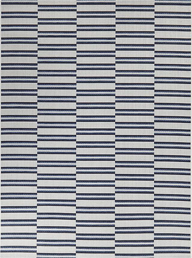 Azurine Blue 7'10 x 10' Indoor/Outdoor Rug - Thumbnail - Image 1
